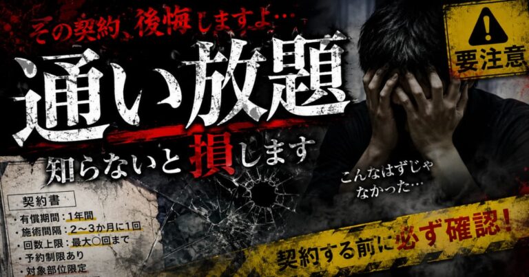 メンズ脱毛の通い放題を契約する前に回数や期限などの条件を確認するポイント